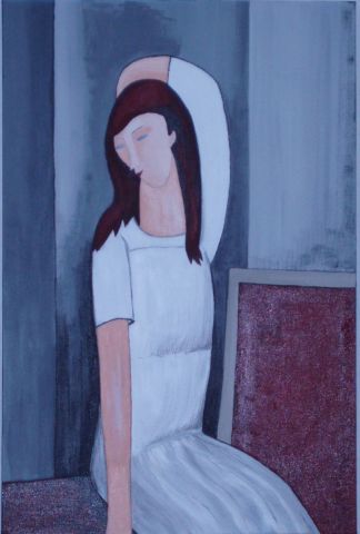 femme au bras derriere la tete
